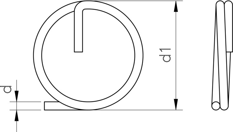 technical drawing of Cotter Rings