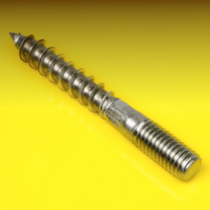 image of Dowel Screw (Hanger Bolt) with metric and wood thread, standard type