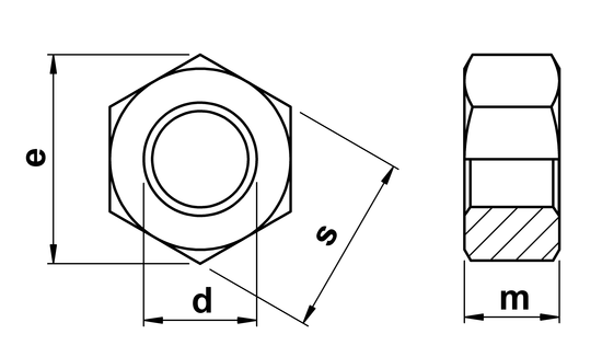 Hex Nut M16x1.5 in A2 Stainless - DIN 934 - Westfield Fasteners Ltd