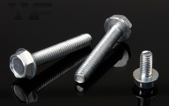 Hex Head Thread Rolling Screws for Metal, Similar to DIN 7500 in BZP image