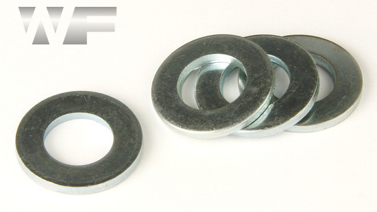 M10 x 20mm Metric Flat Washers (EN ISO 7089) - Zinc Plated Mild