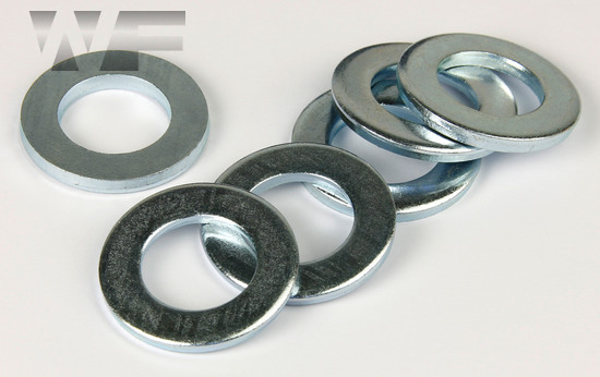 M10 x 20mm Metric Flat Washers (EN ISO 7089) - Zinc Plated Mild