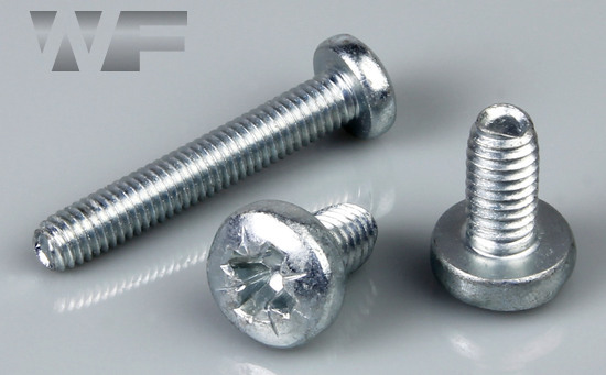 Pozi Pan Thread Rolling Screws for Metal DIN 7500 Type CE-Z in BZP image