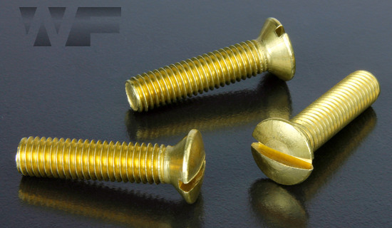 Slotted Raised Countersunk Machine Screws DIN 964 in BRASS image