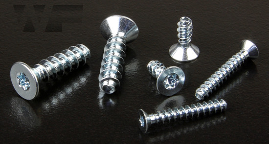 Torx Countersunk Thread Forming Screws for Plastics, 30 Degree Thread in BZP image