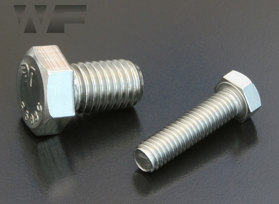 Hex Bolt Full Thread UNC 1/4 x 5/8 inch in A2 Stainless